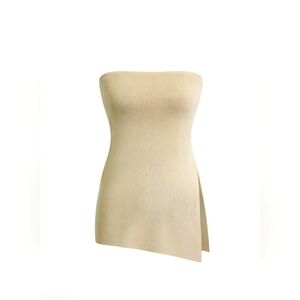 Strapless beige knit top NWOT
